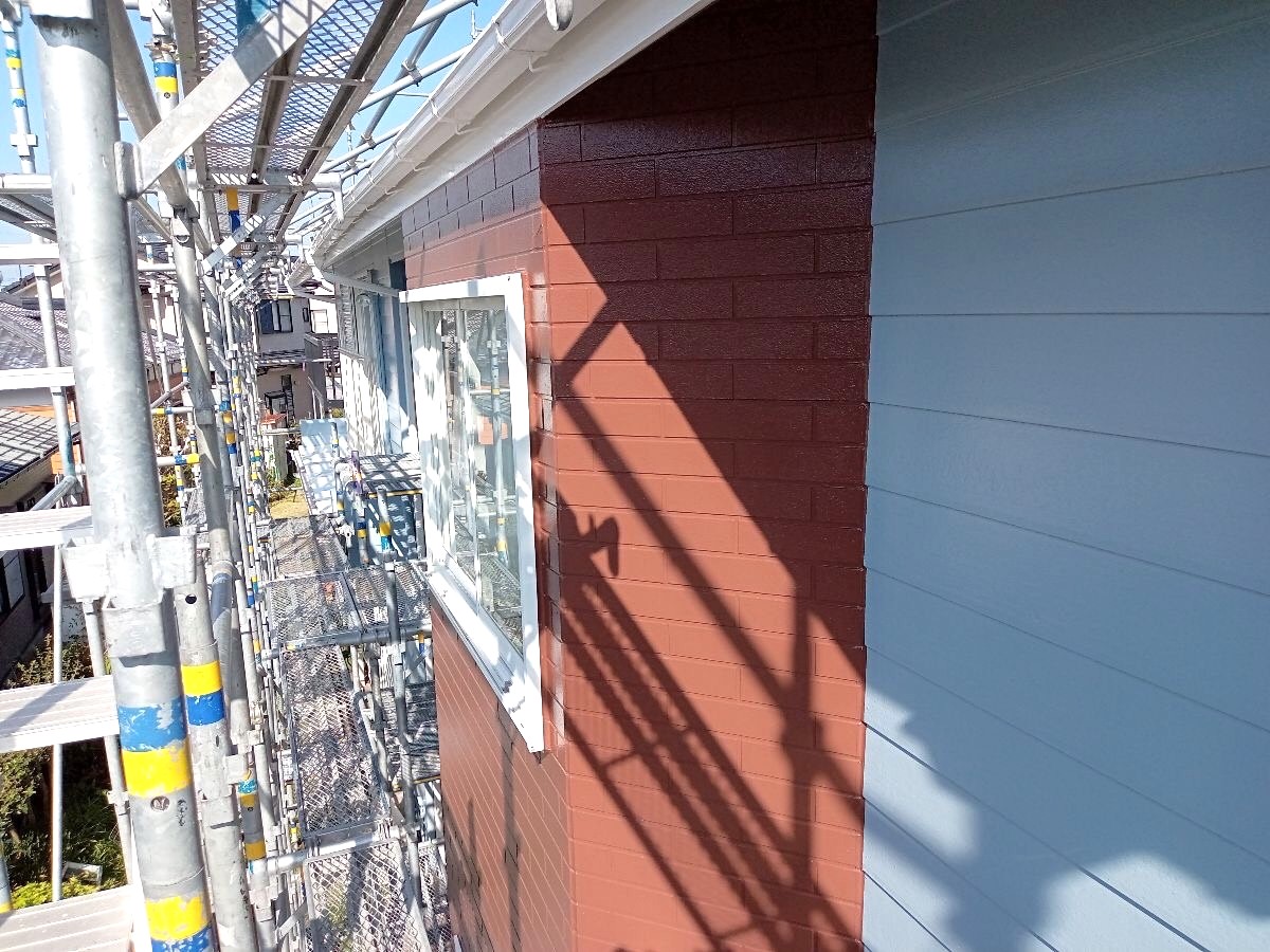 施工後のアクセント外壁