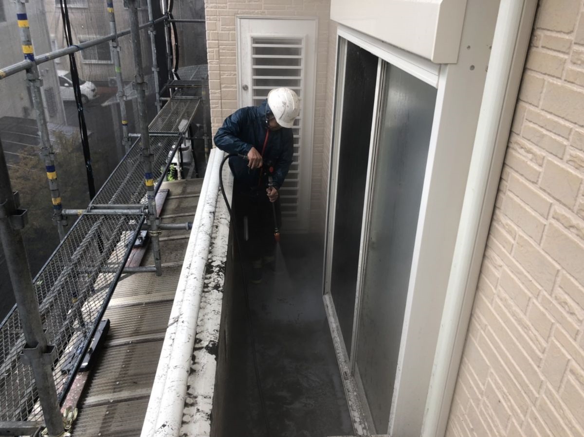 施工前のベランダ