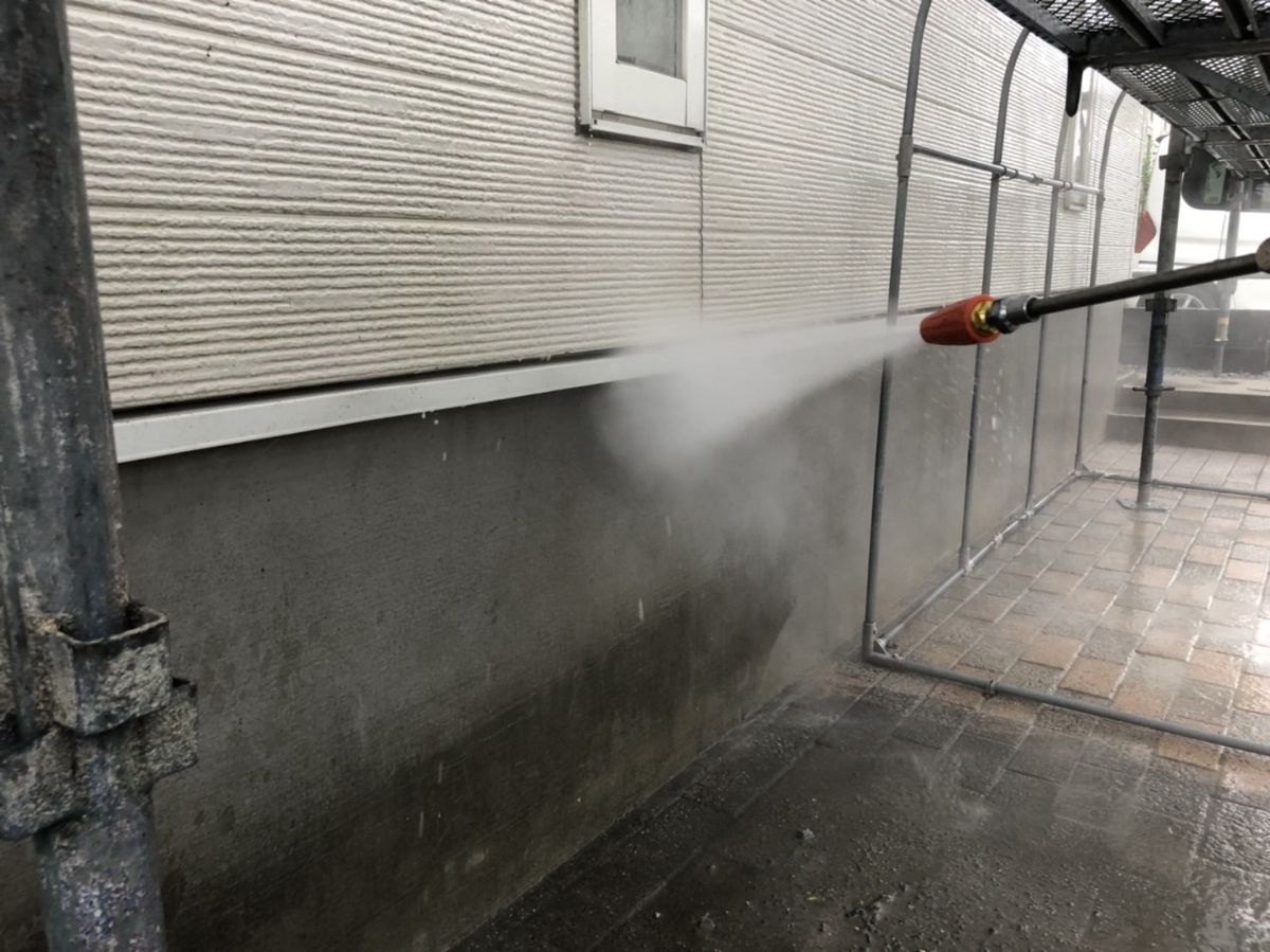 施工前の水切り