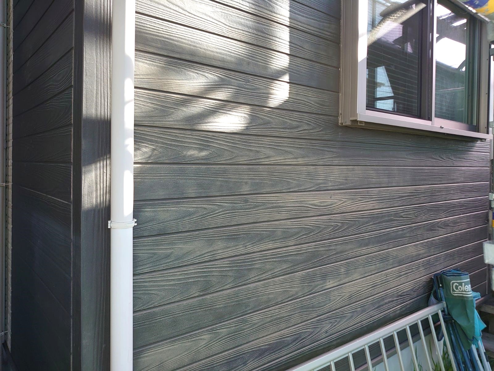 施工前のアクセント外壁